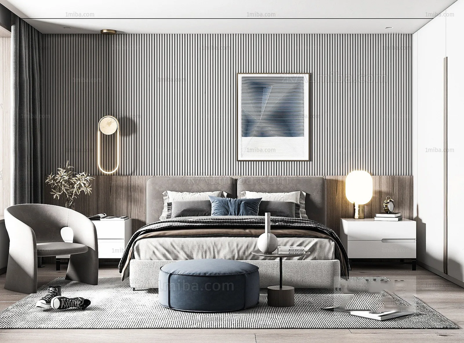 Bedroom – Modern Interior Design – 3D Models – 103