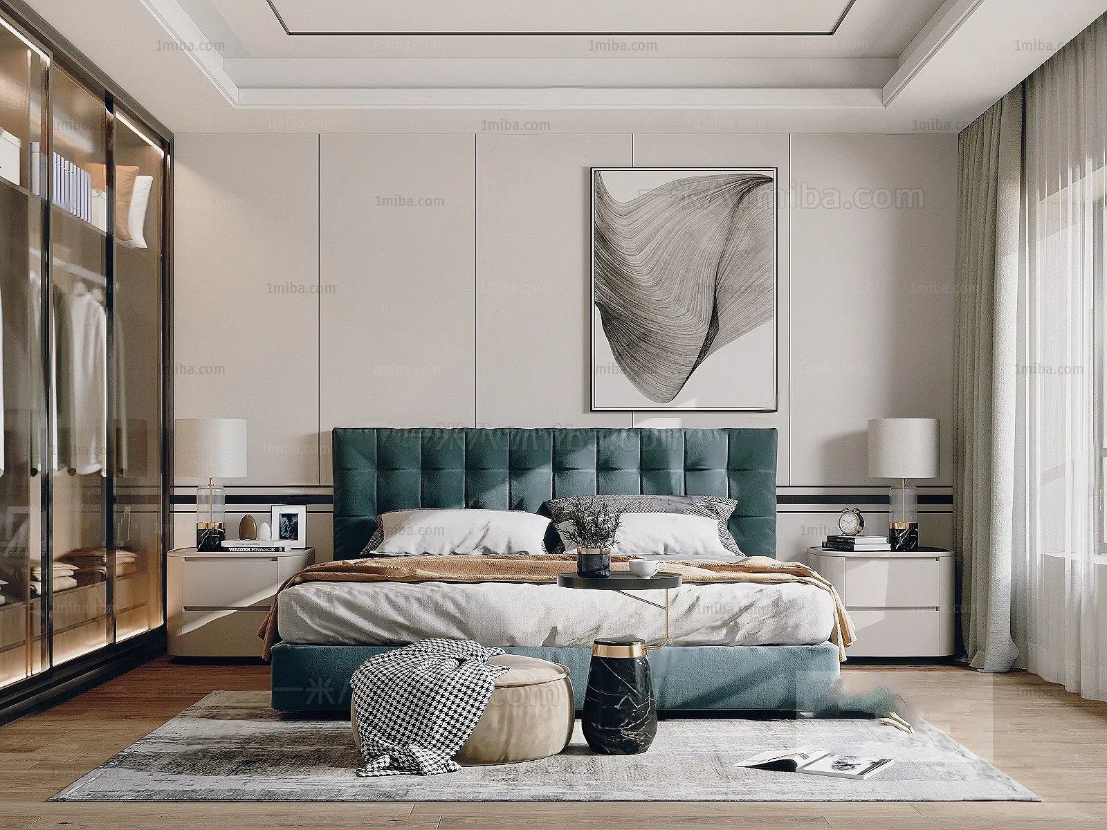 Bedroom – Modern Interior Design – 3D Models – 104