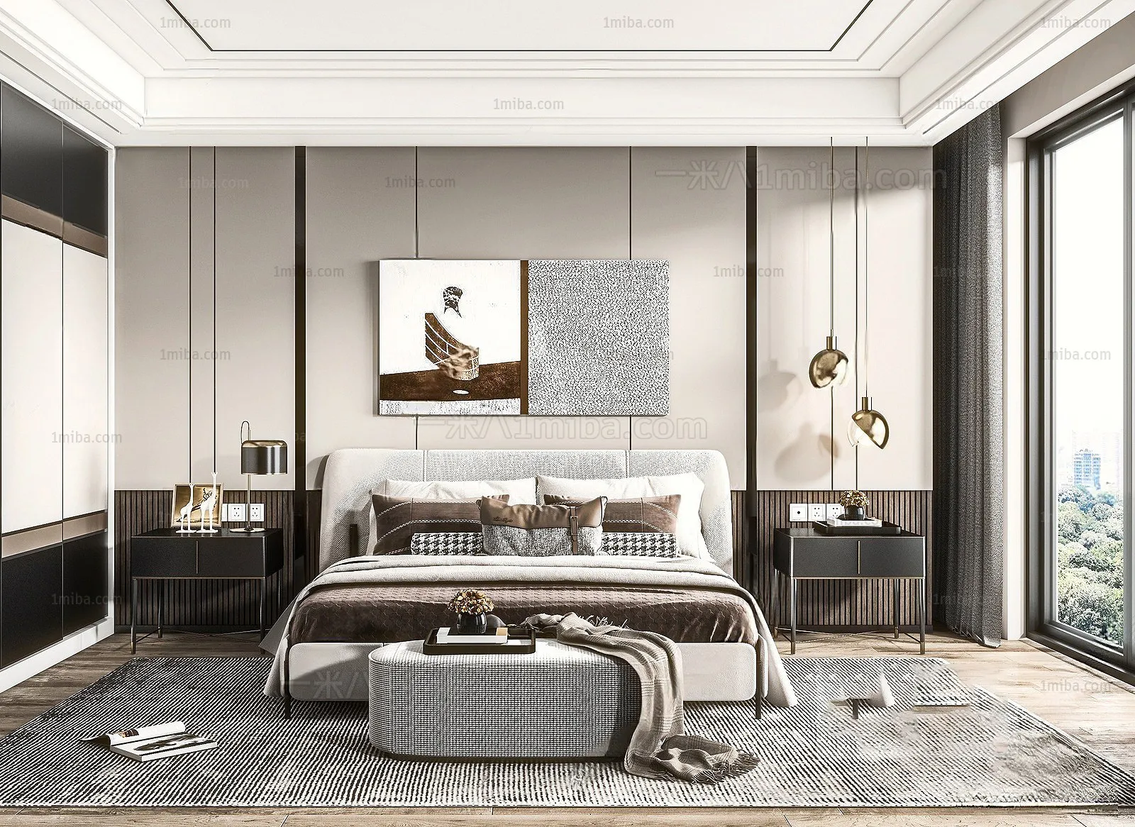 Bedroom – Modern Interior Design – 3D Models – 108
