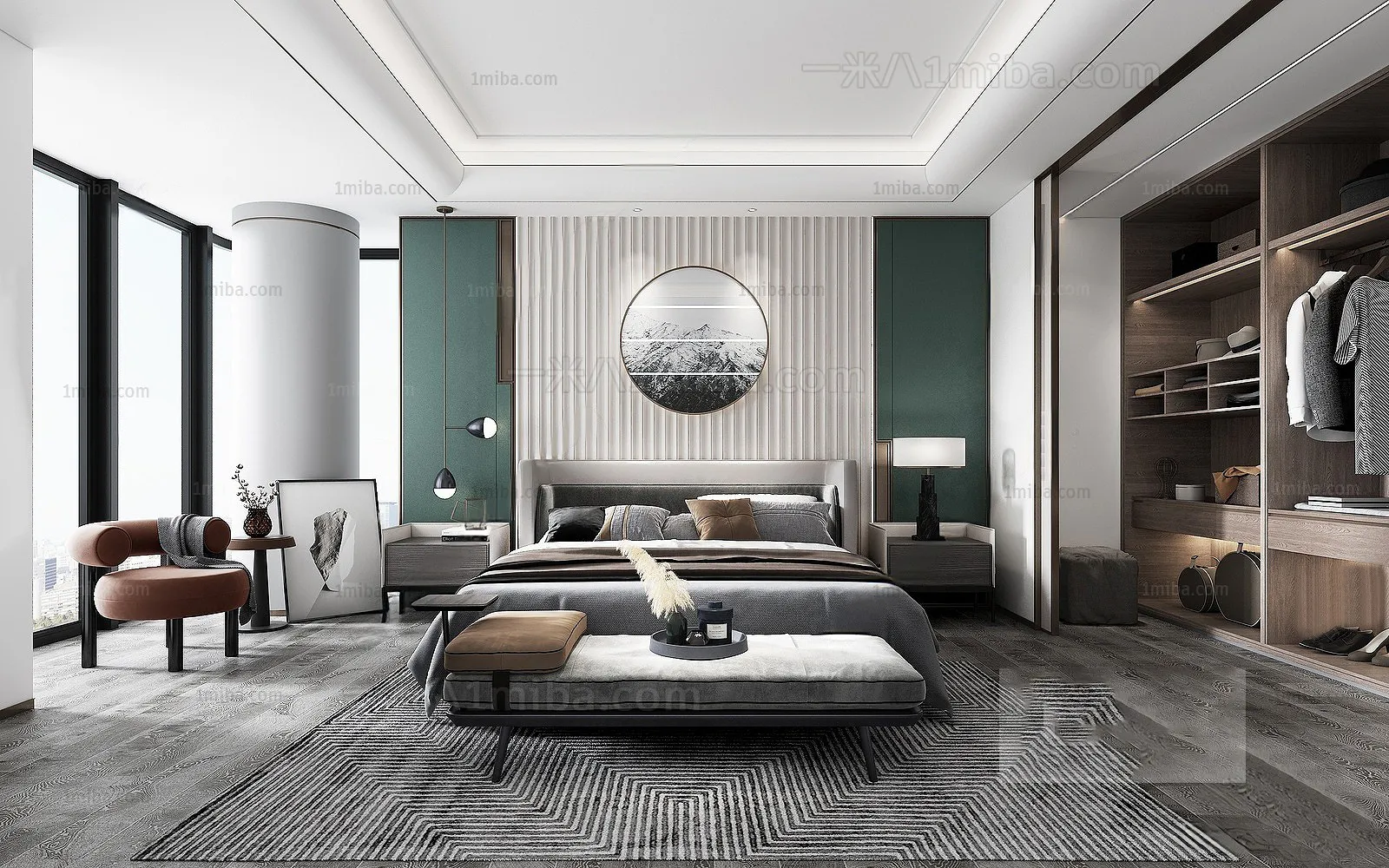 Bedroom – Modern Interior Design – 3D Models – 110