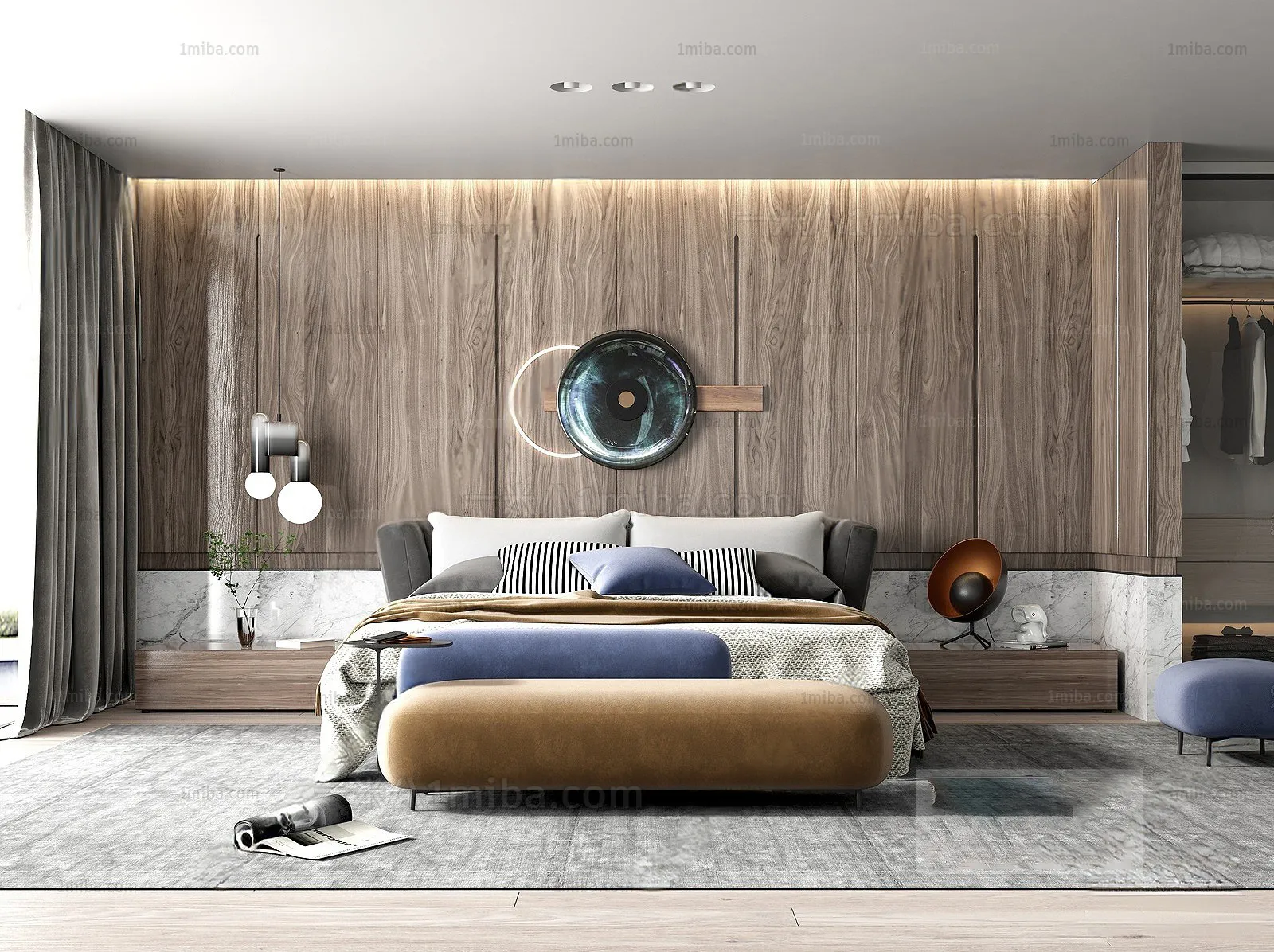 Bedroom – Modern Interior Design – 3D Models – 115