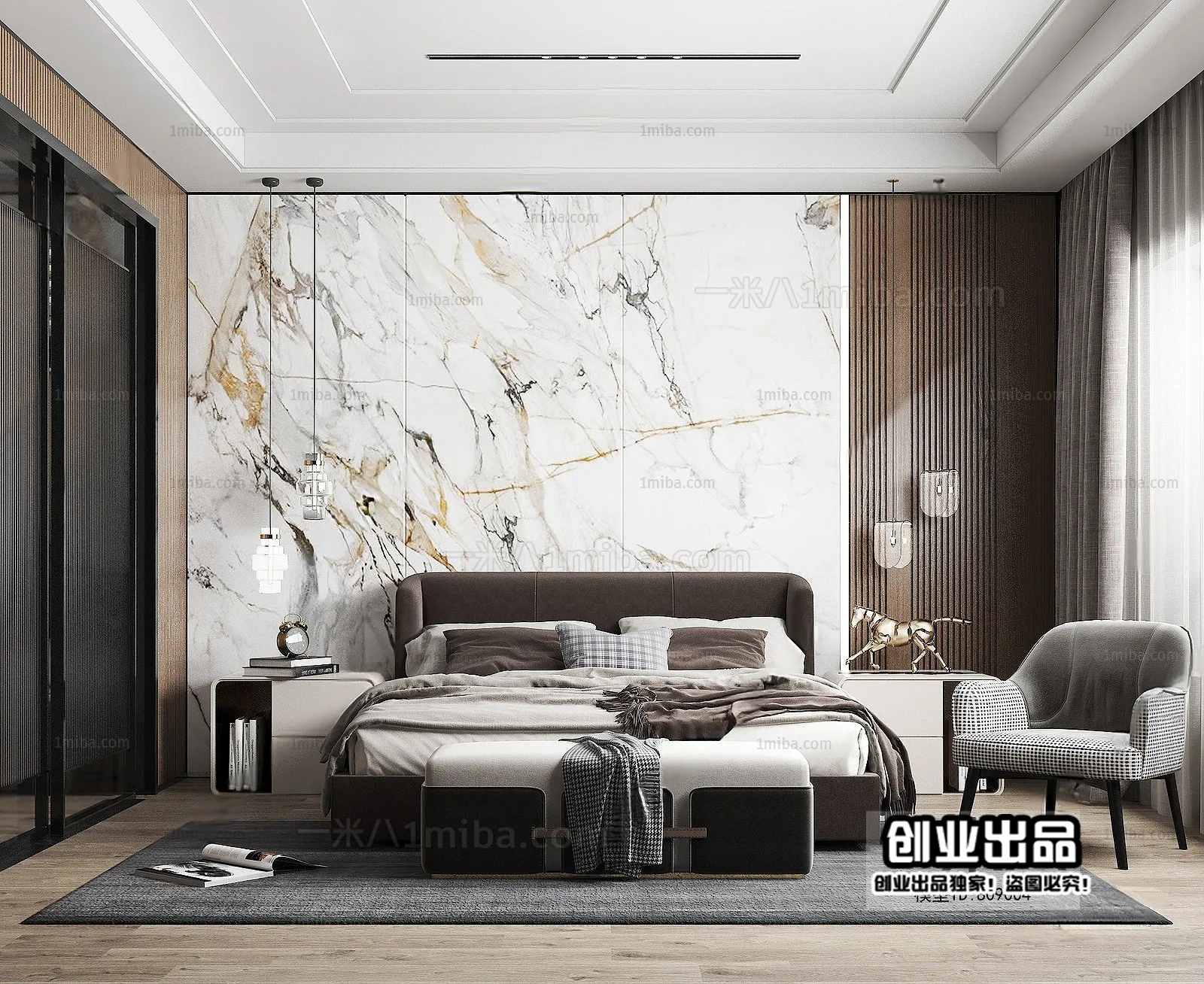 Bedroom – Modern Interior Design – 3D Models – 137
