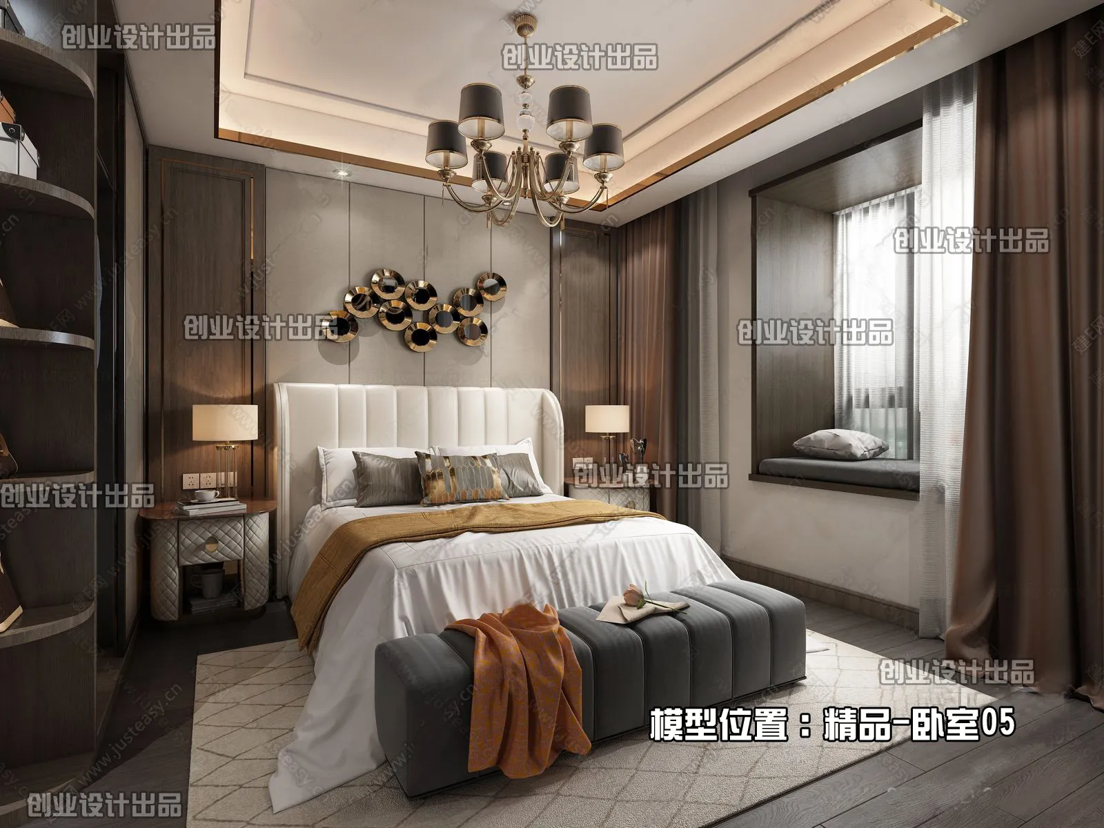 Bedroom – Modern Interior Design – 3D Models – 151