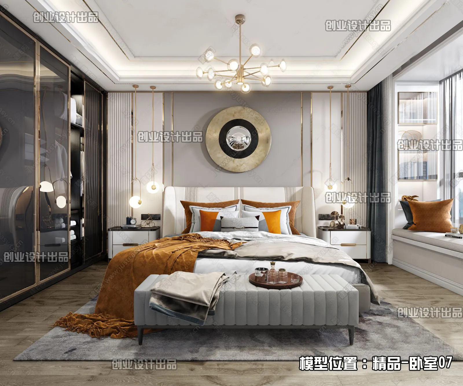 Bedroom – Modern Interior Design – 3D Models – 153