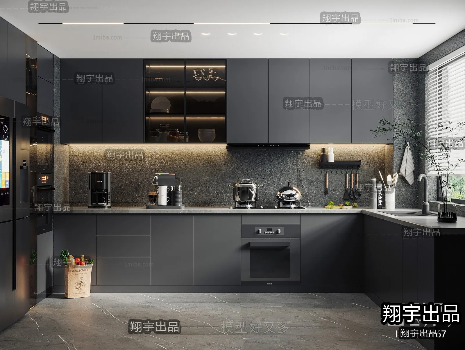 Kitchen – Modern Interior Design – 3D Models – 001