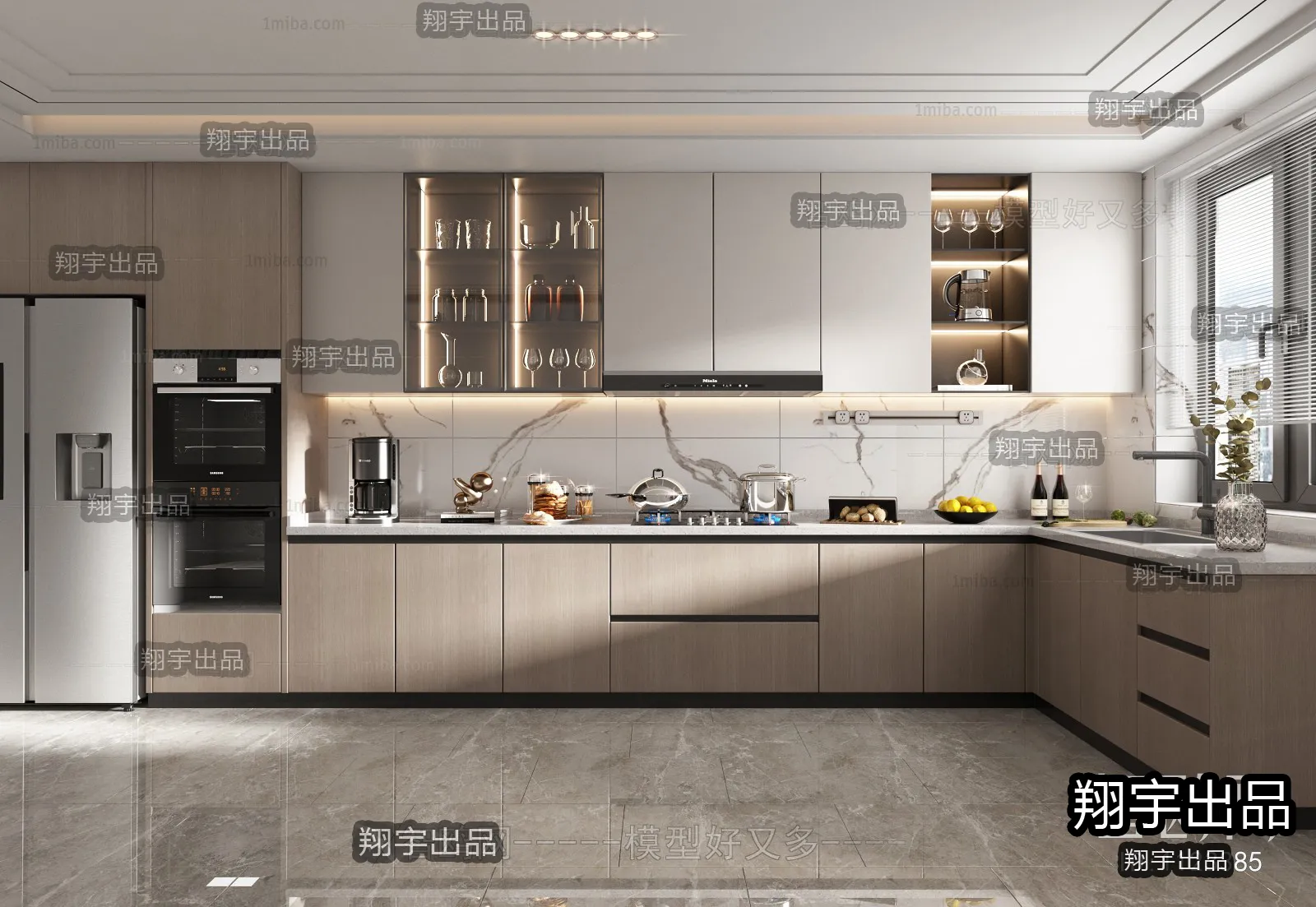 Kitchen – Modern Interior Design – 3D Models – 003