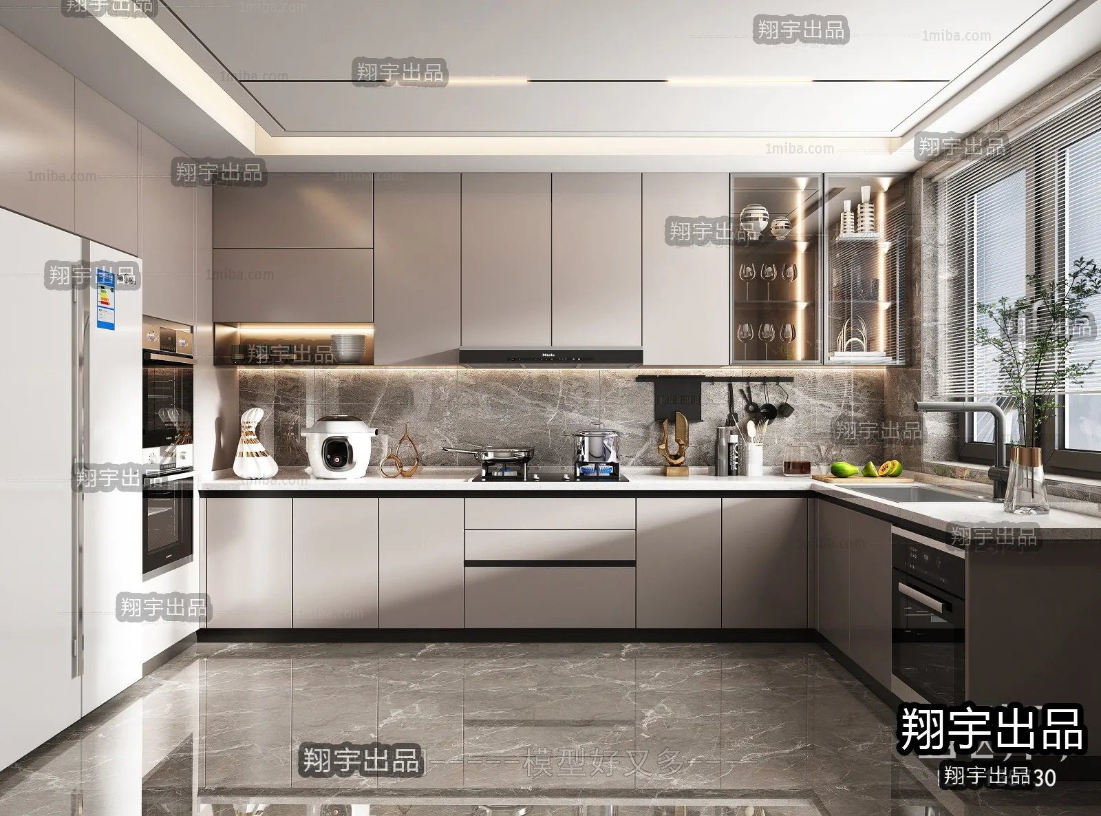 Kitchen – Modern Interior Design – 3D Models – 006