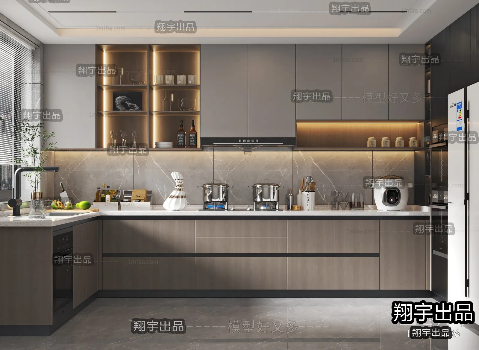 Kitchen – Modern Interior Design – 3D Models – 007
