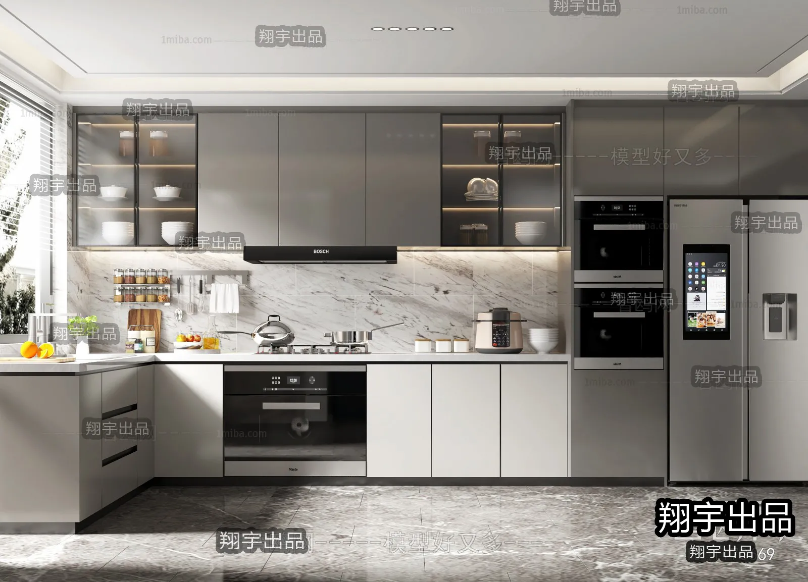 Kitchen – Modern Interior Design – 3D Models – 013