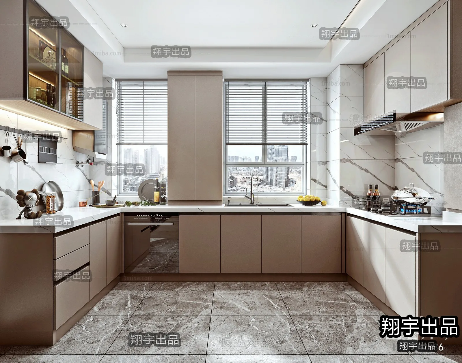 Kitchen – Modern Interior Design – 3D Models – 014