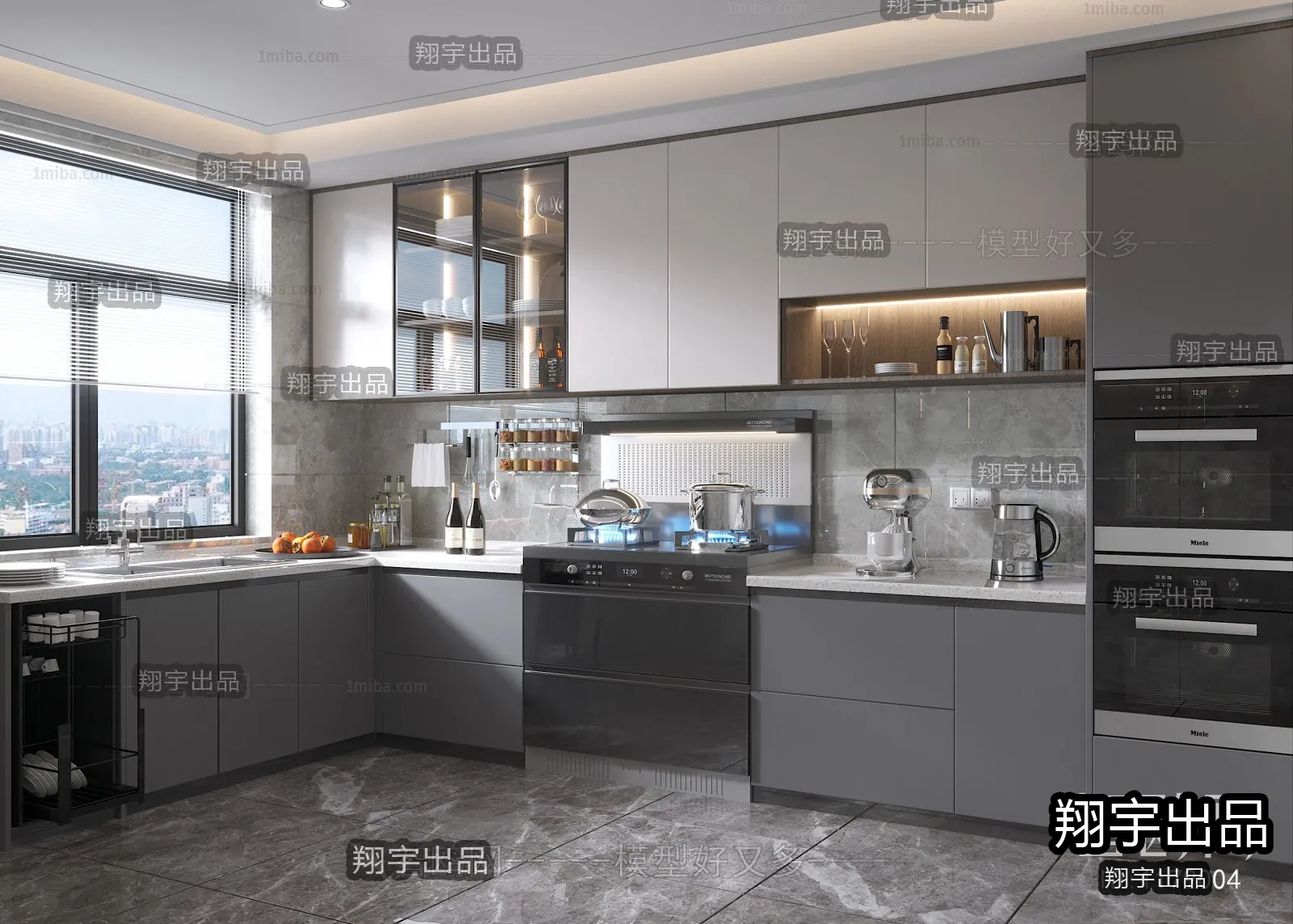 Kitchen – Modern Interior Design – 3D Models – 019