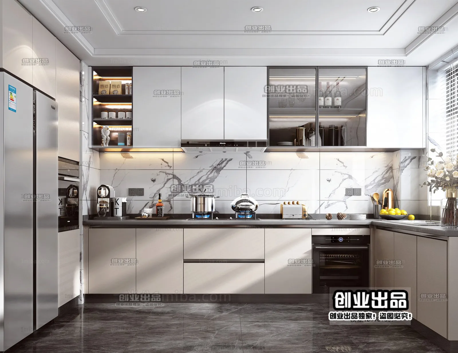 Kitchen – Modern Interior Design – 3D Models – 040