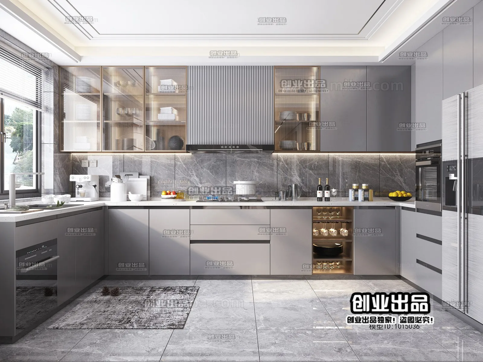 Kitchen – Modern Interior Design – 3D Models – 041
