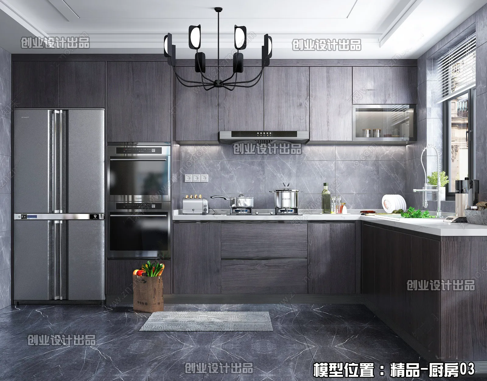 Kitchen – Modern Interior Design – 3D Models – 047
