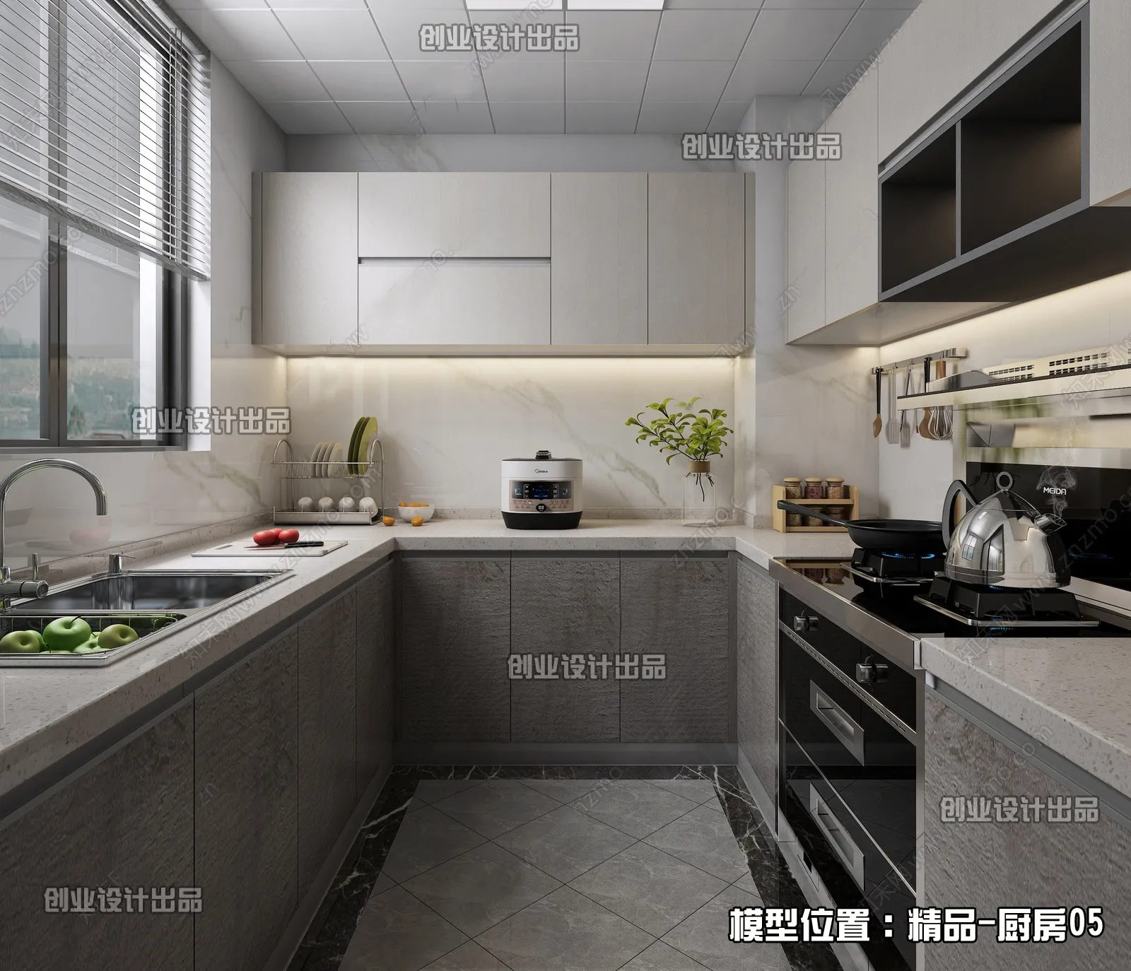 Kitchen – Modern Interior Design – 3D Models – 049