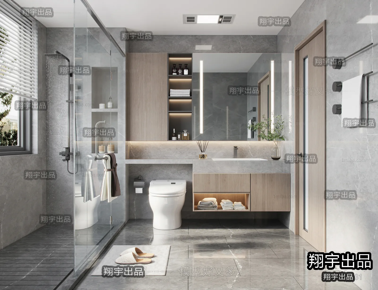 Bathroom – Modern Interior Design – 3D Models – 003