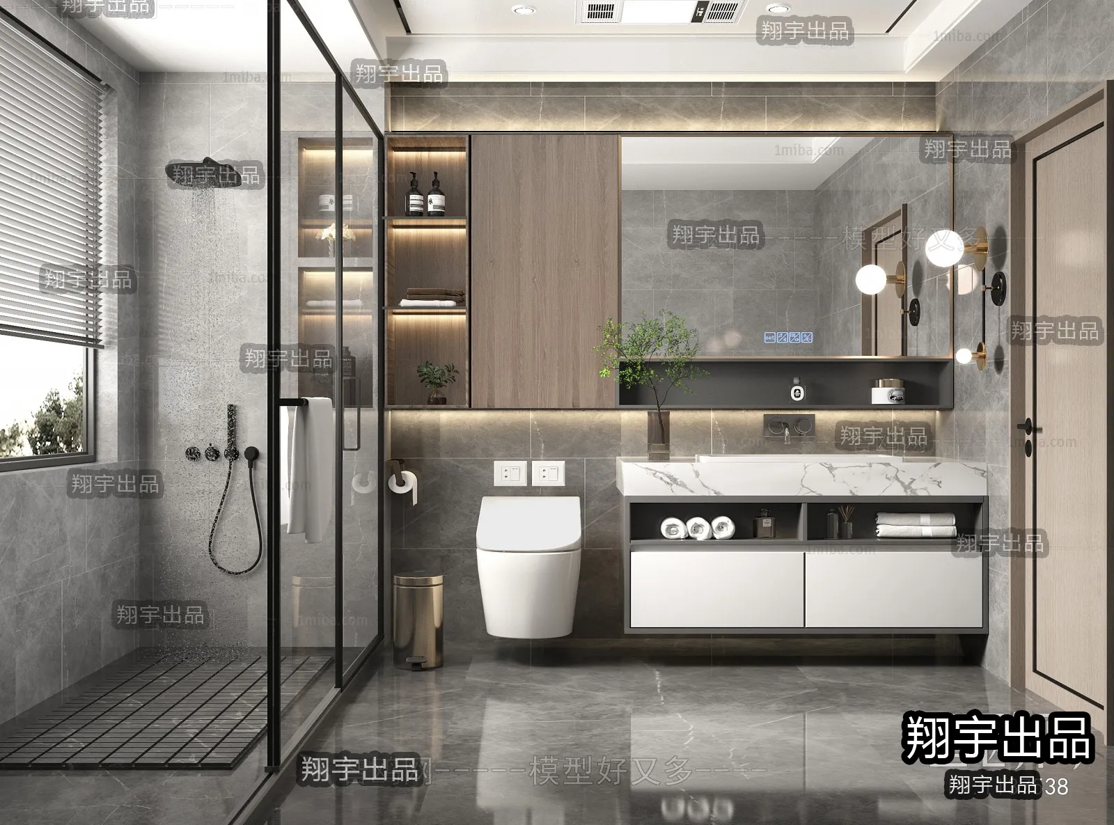 Bathroom – Modern Interior Design – 3D Models – 010
