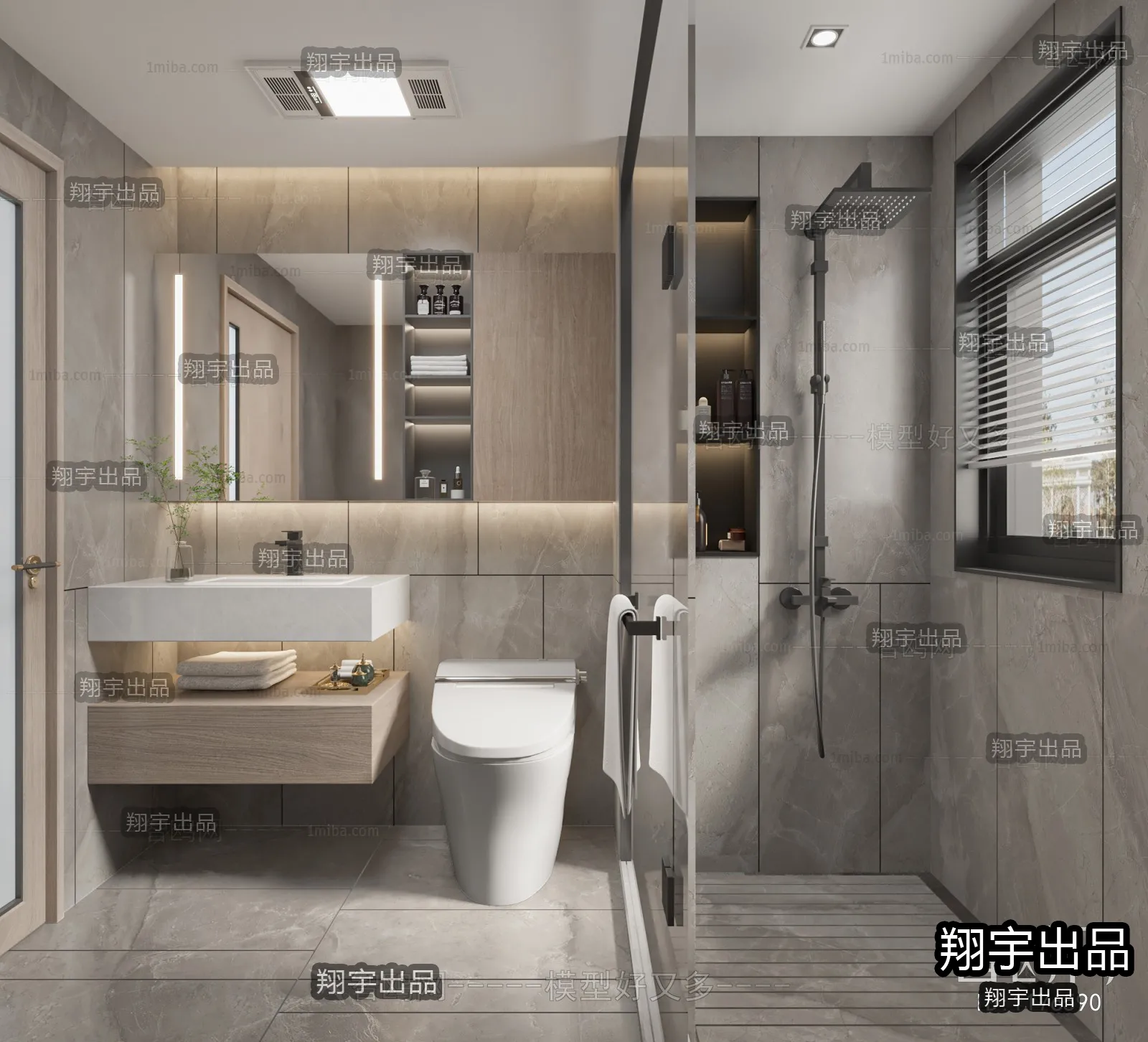 Bathroom – Modern Interior Design – 3D Models – 013