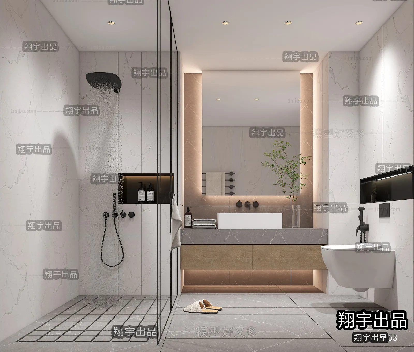 Bathroom – Modern Interior Design – 3D Models – 026