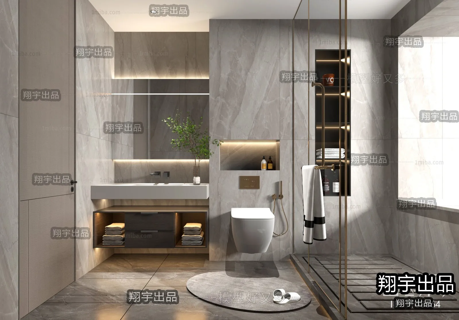 Bathroom – Modern Interior Design – 3D Models – 031