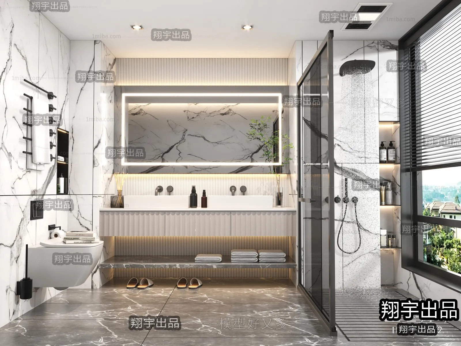 Bathroom – Modern Interior Design – 3D Models – 032
