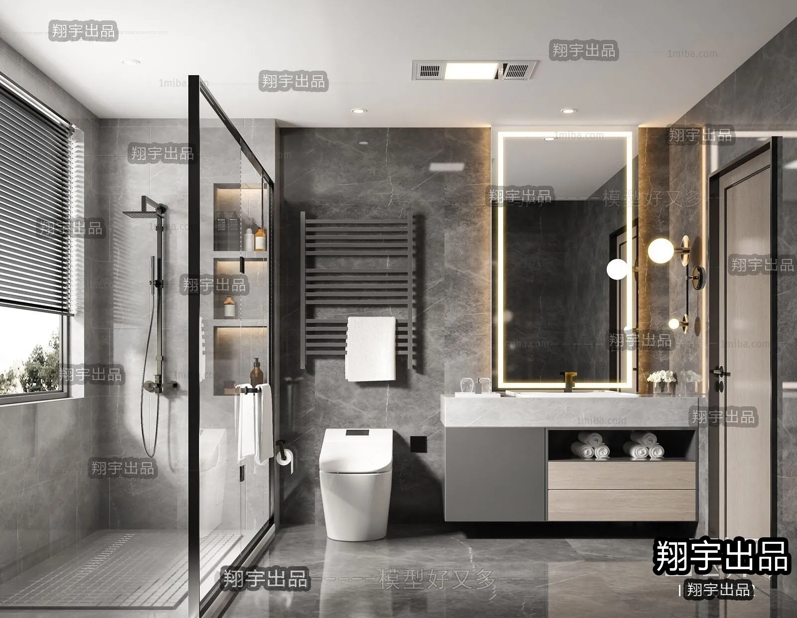 Bathroom – Modern Interior Design – 3D Models – 034