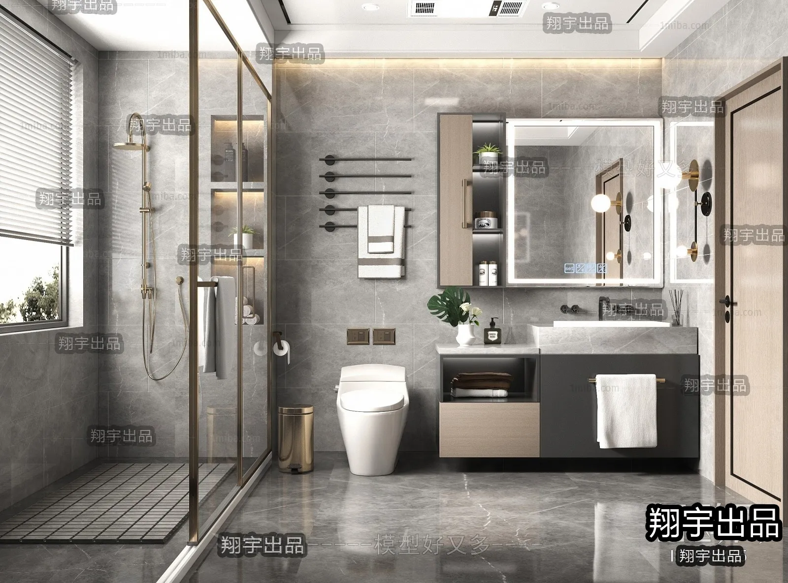 Bathroom – Modern Interior Design – 3D Models – 035