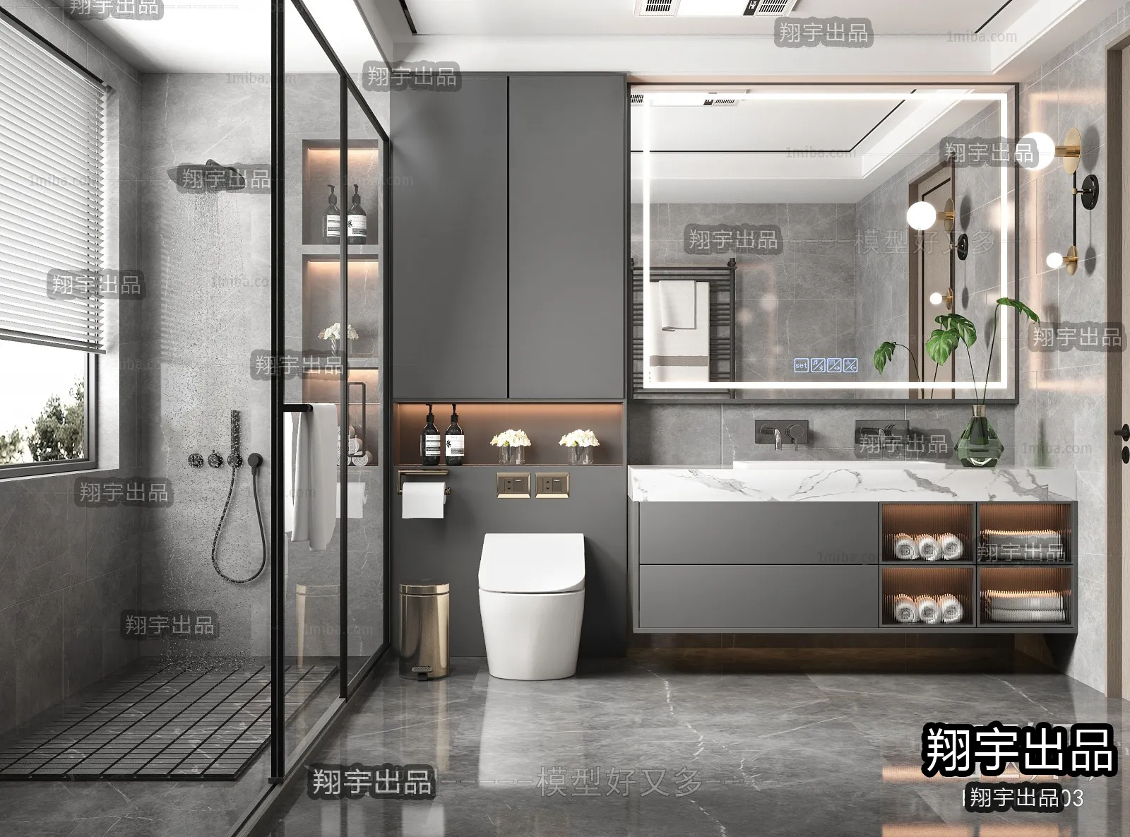 Bathroom – Modern Interior Design – 3D Models – 037