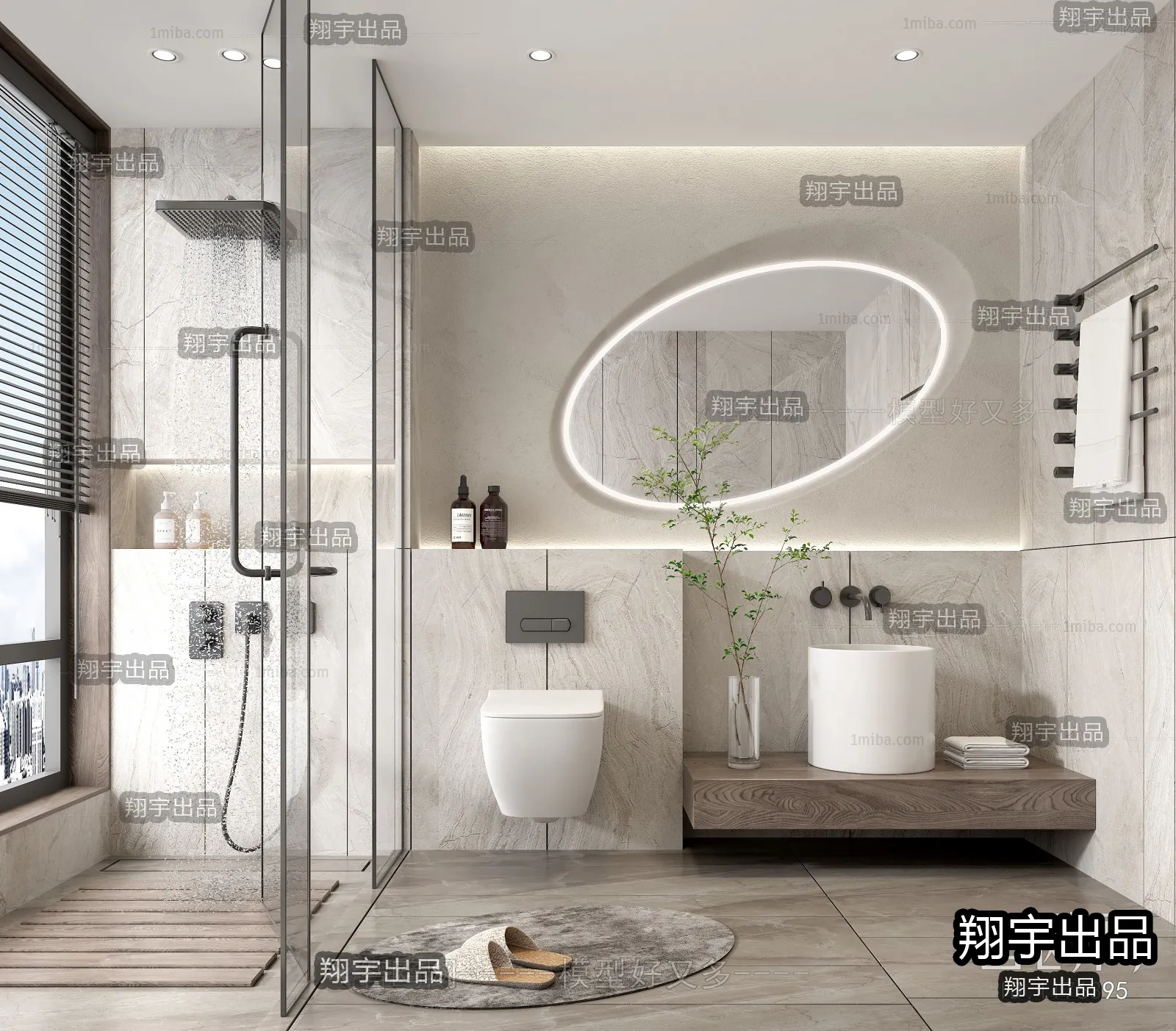 Bathroom – Modern Interior Design – 3D Models – 039