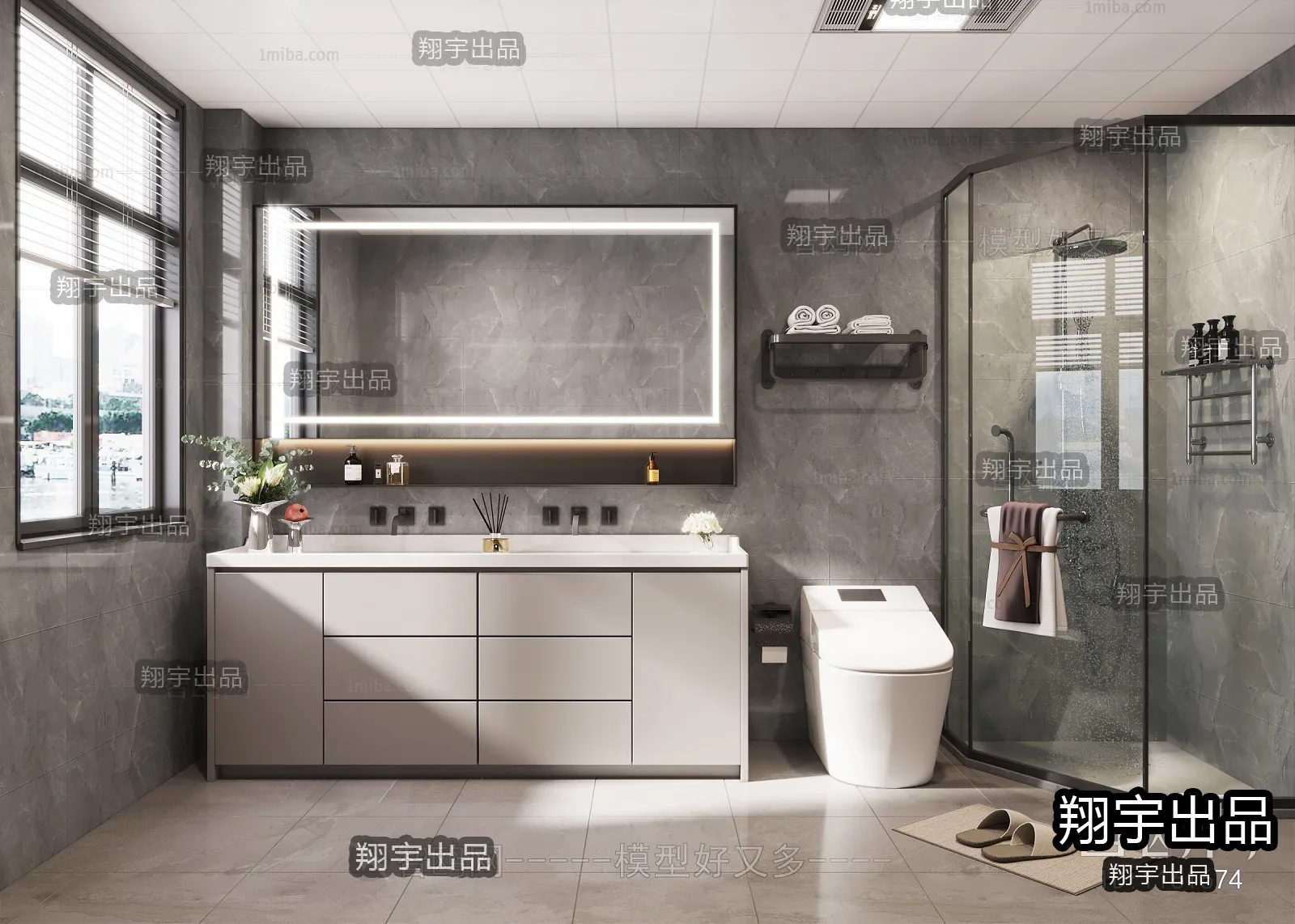 Bathroom – Modern Interior Design – 3D Models – 040