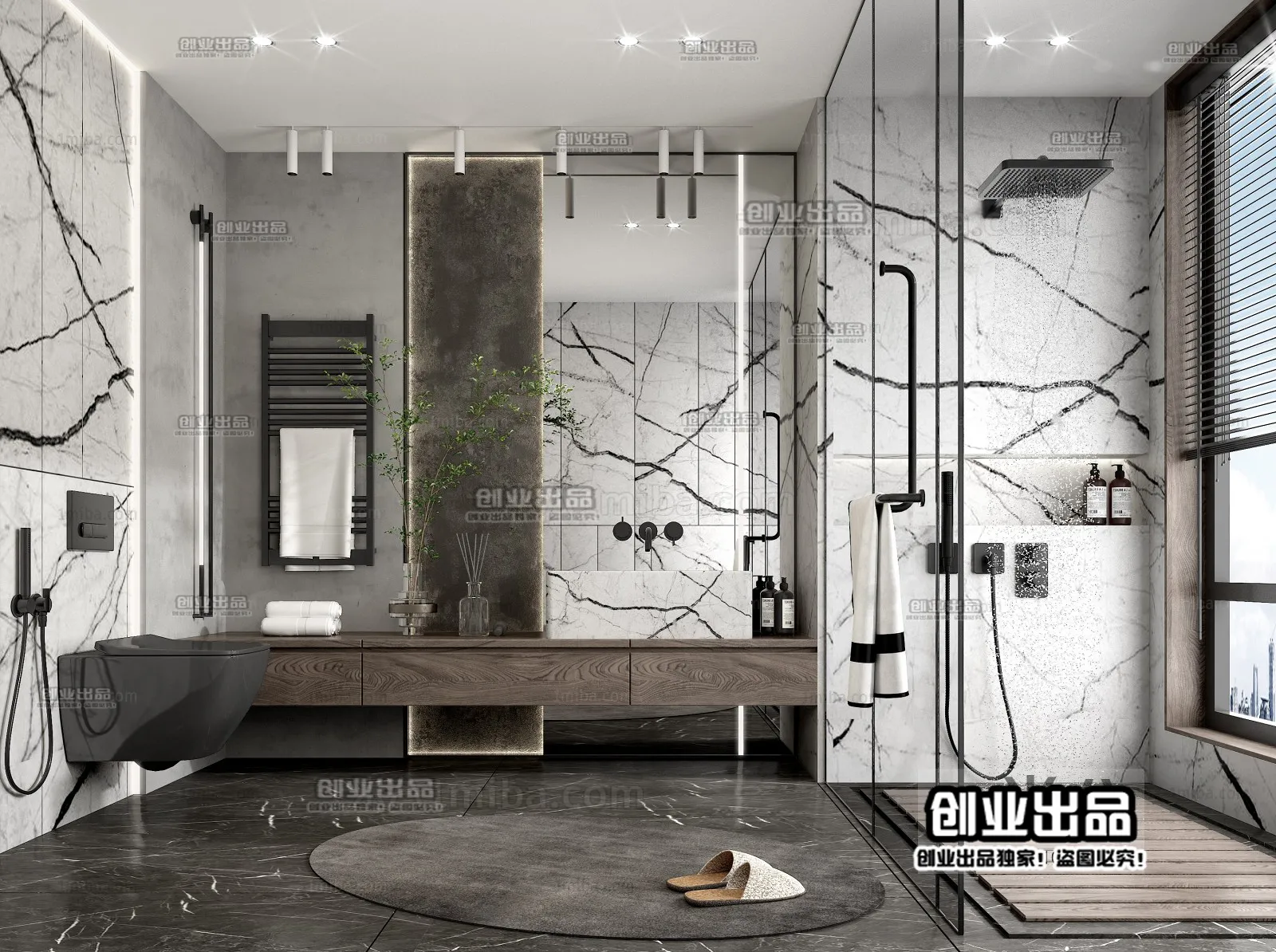 Bathroom – Modern Interior Design – 3D Models – 045