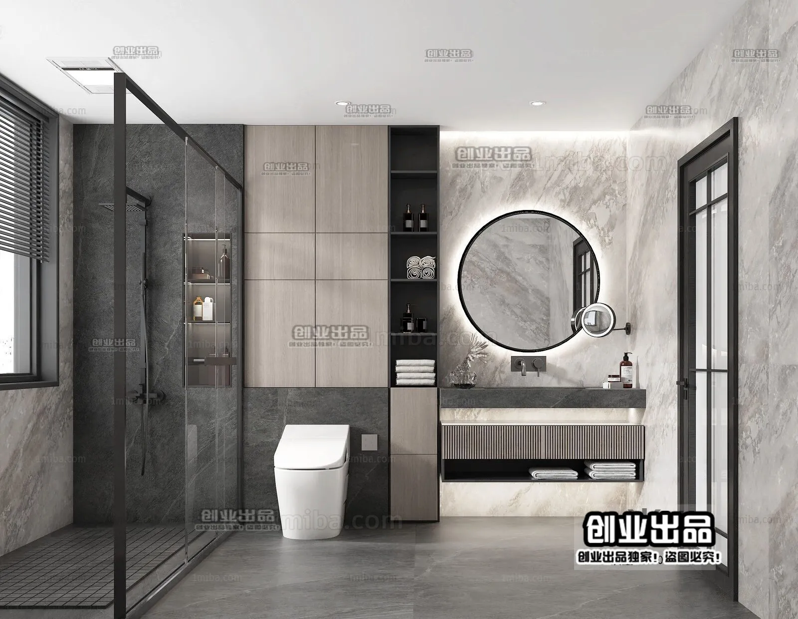Bathroom – Modern Interior Design – 3D Models – 052