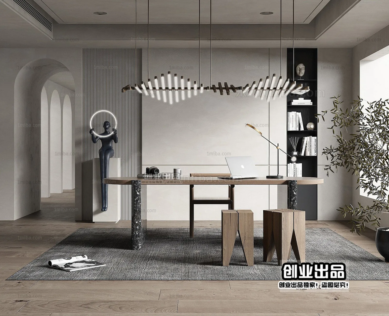 Office – Modern Interior Design – 3D Models – 028