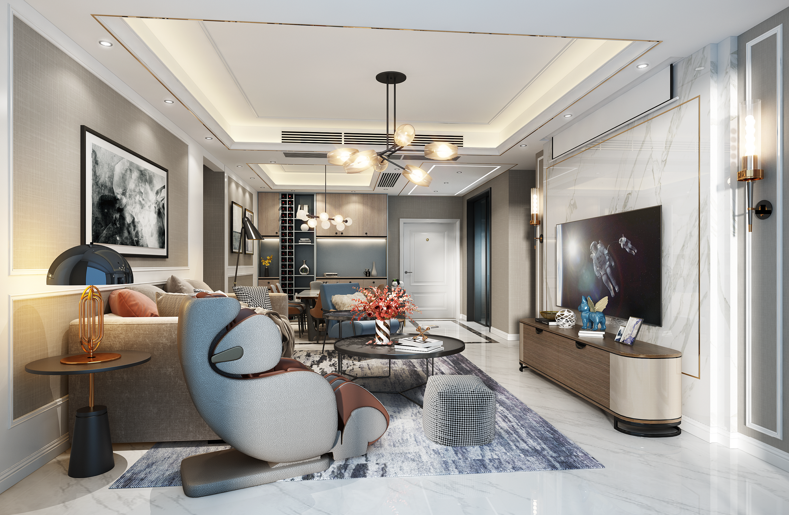 DESMOD INTERIOR 2021 (VRAY) – 1. LIVING ROOM – MODERN – 223 - thumbnail 0