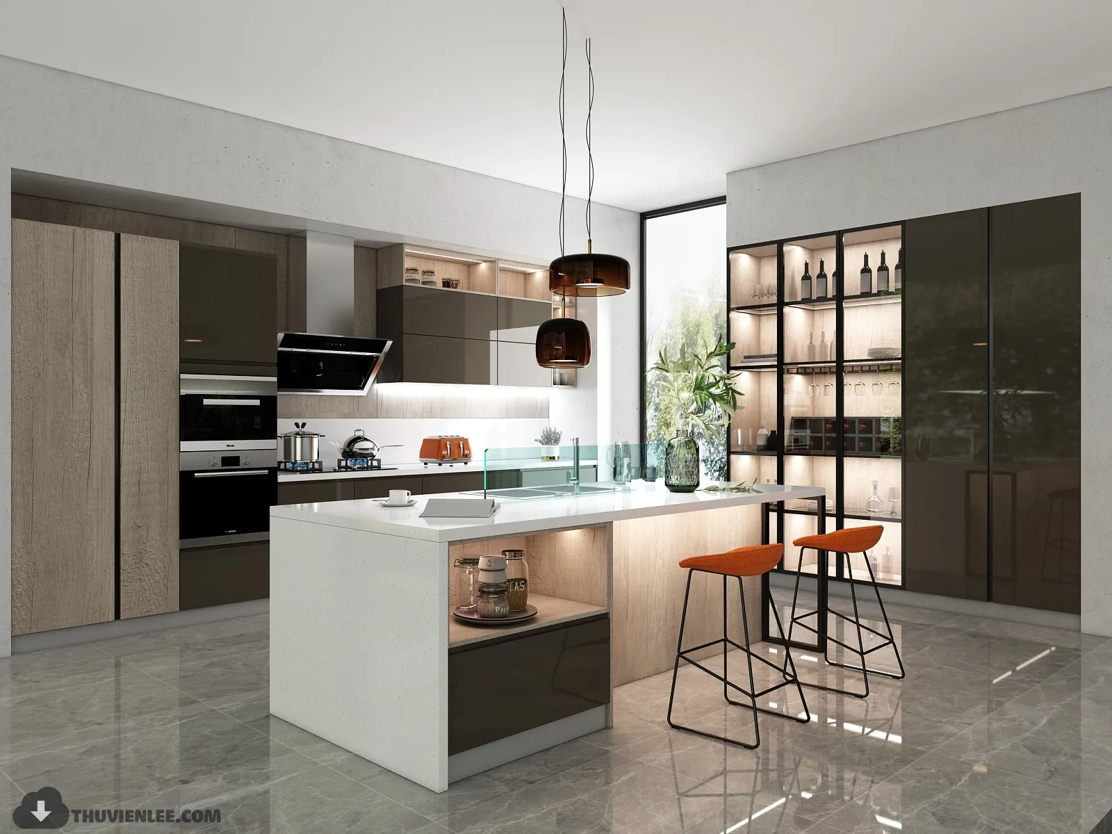 PRO 3D SCENE – KITCHEN 3D BLOCK – 033