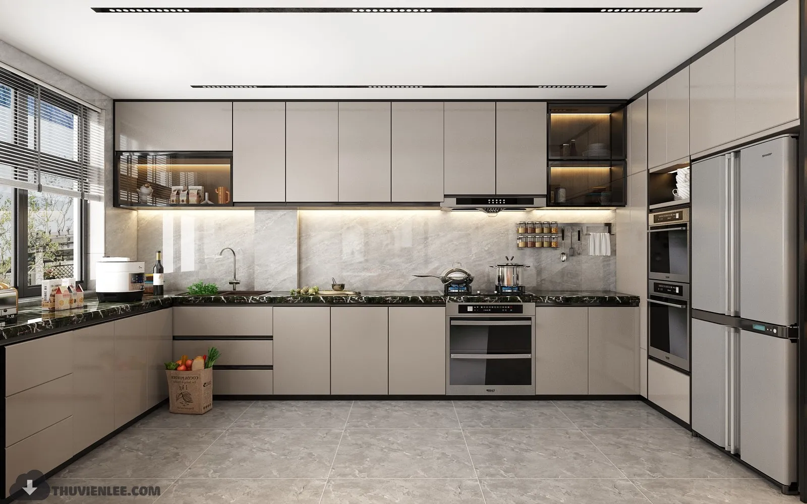 PRO 3D SCENE – KITCHEN 3D BLOCK – 035