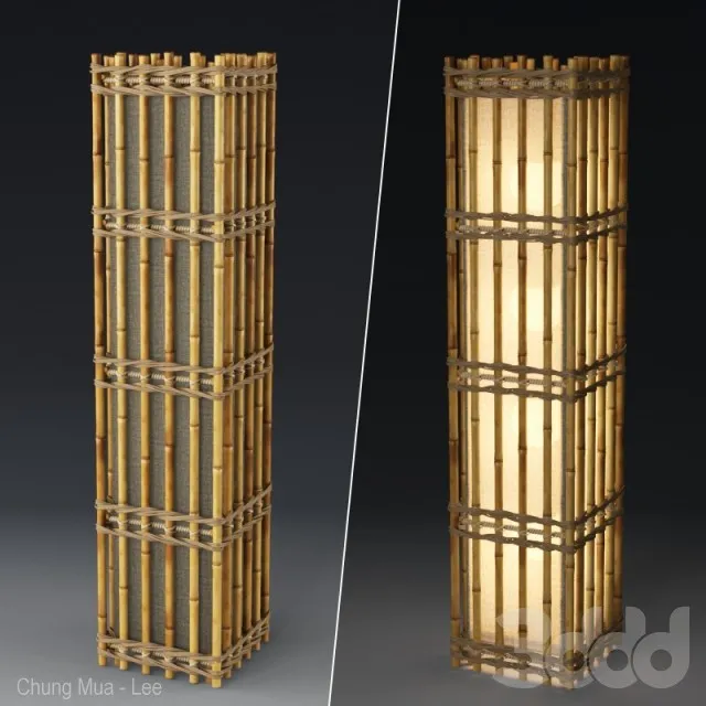 RATTAN – BAMBOO 3DMODELS – 024 – Bamboo lamp
