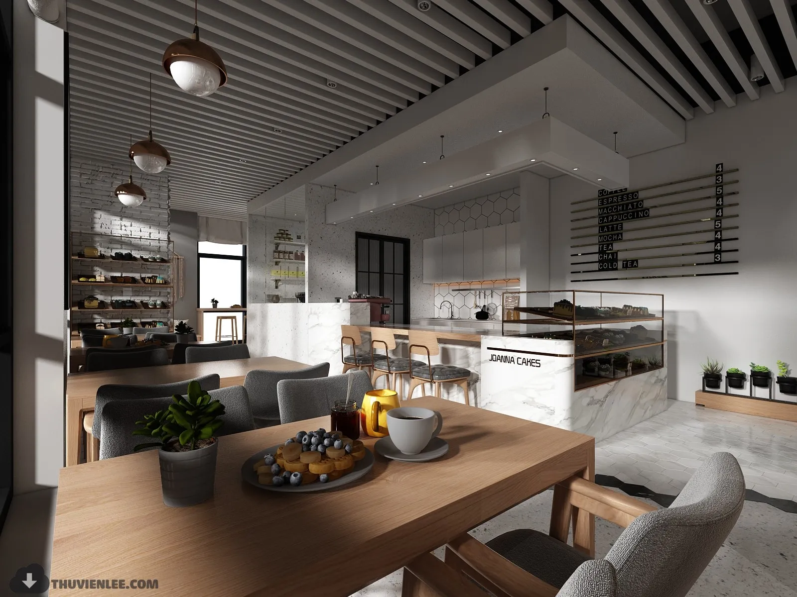 PRO 3D SCENE – COFFEE SHOP 3D BLOCK – 013