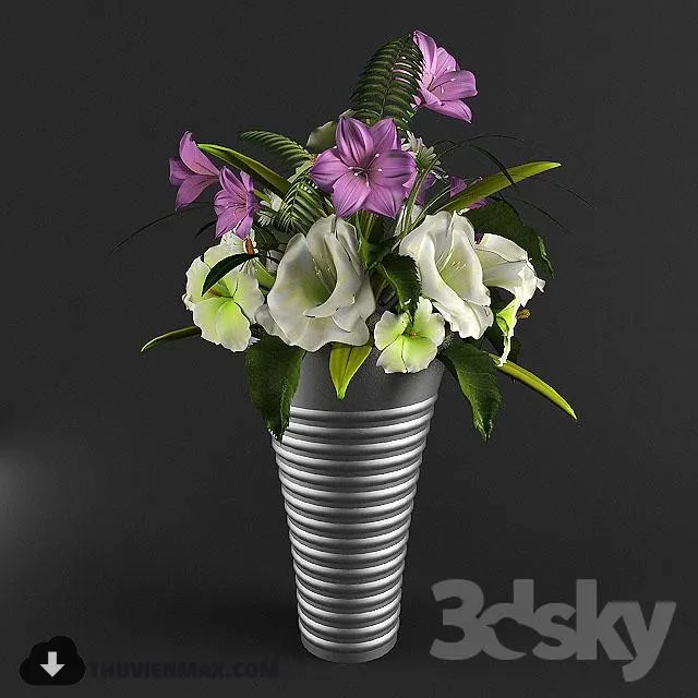 FLOWER – 3DMODEL – VASE – 013