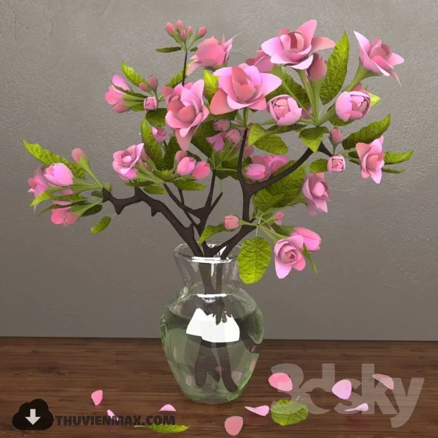 FLOWER – 3DMODEL – VASE – 047