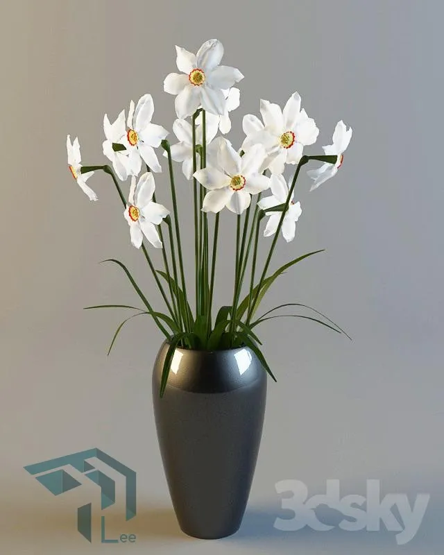 FLOWER – 3DMODEL – VASE – 054