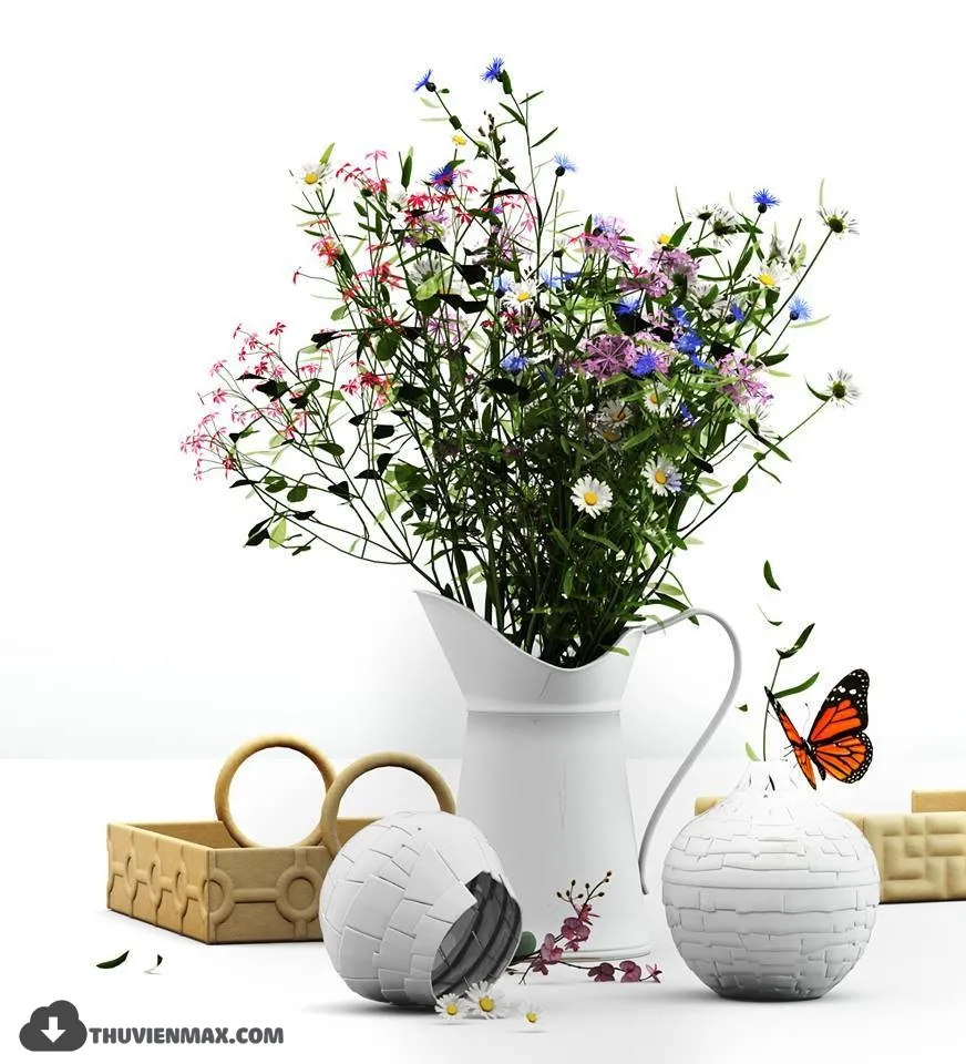 FLOWER – 3DMODEL – VASE – 073