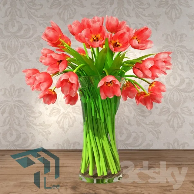 FLOWER – 3DMODEL – VASE – 165