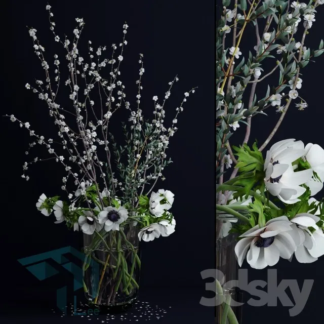 FLOWER – 3DMODEL – VASE – 266