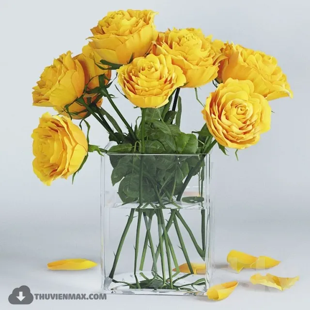 FLOWER – 3DMODEL – VASE – 336