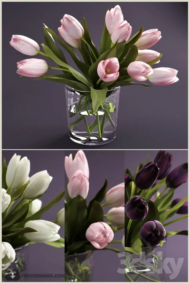 FLOWER – 3DMODEL – VASE – 365