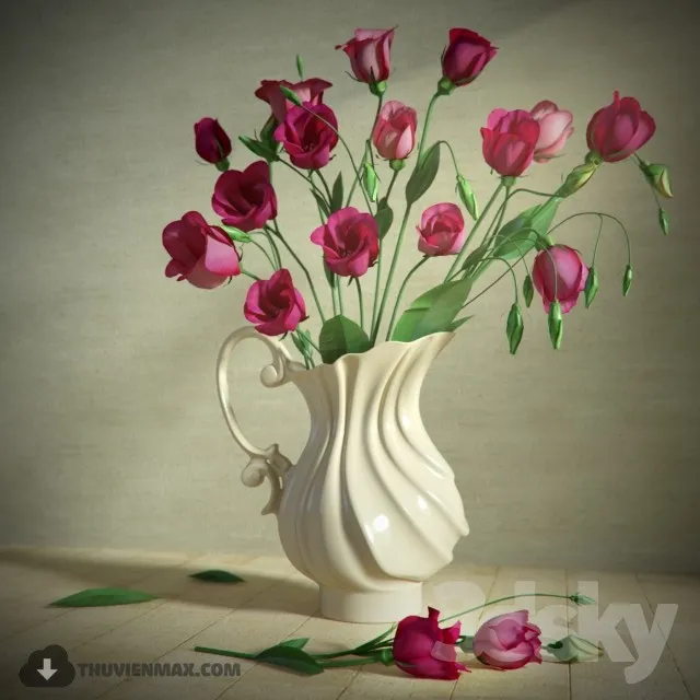 FLOWER – 3DMODEL – VASE – 371