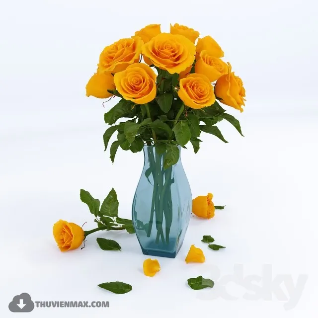 FLOWER – 3DMODEL – VASE – 372