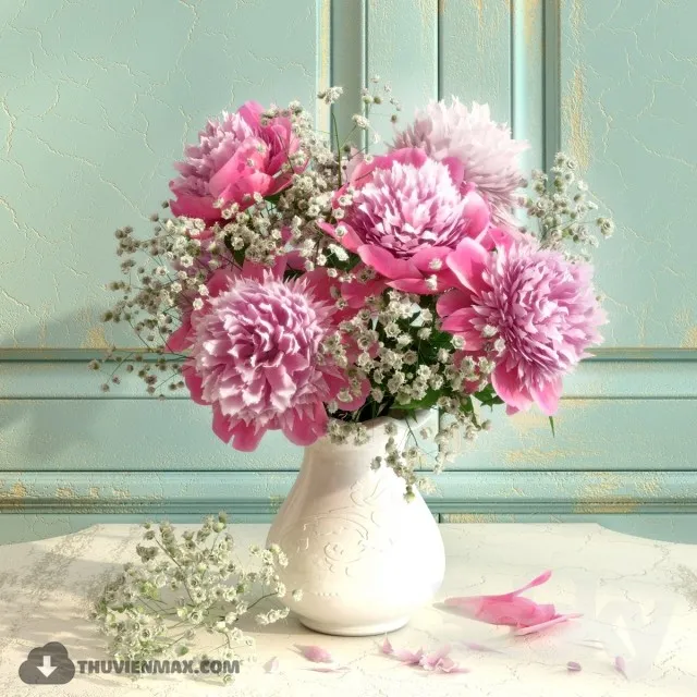 FLOWER – 3DMODEL – VASE – 438