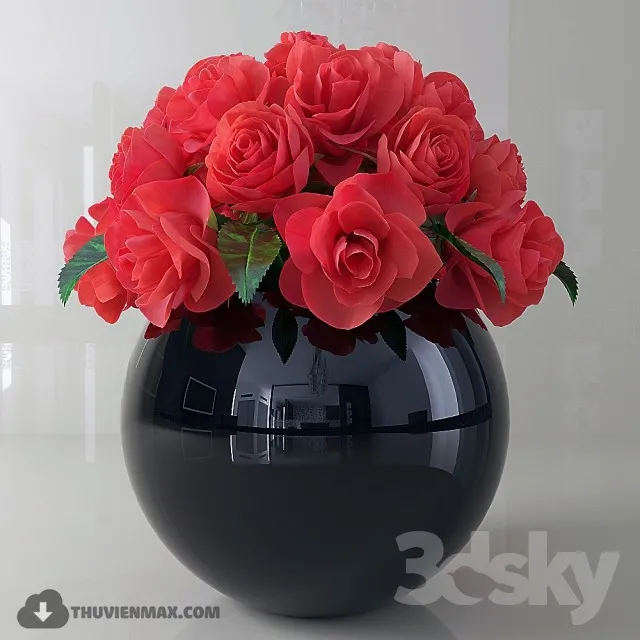 FLOWER – 3DMODEL – VASE – 449